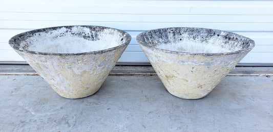 Pair of Small Willy Guhl Cone Planters