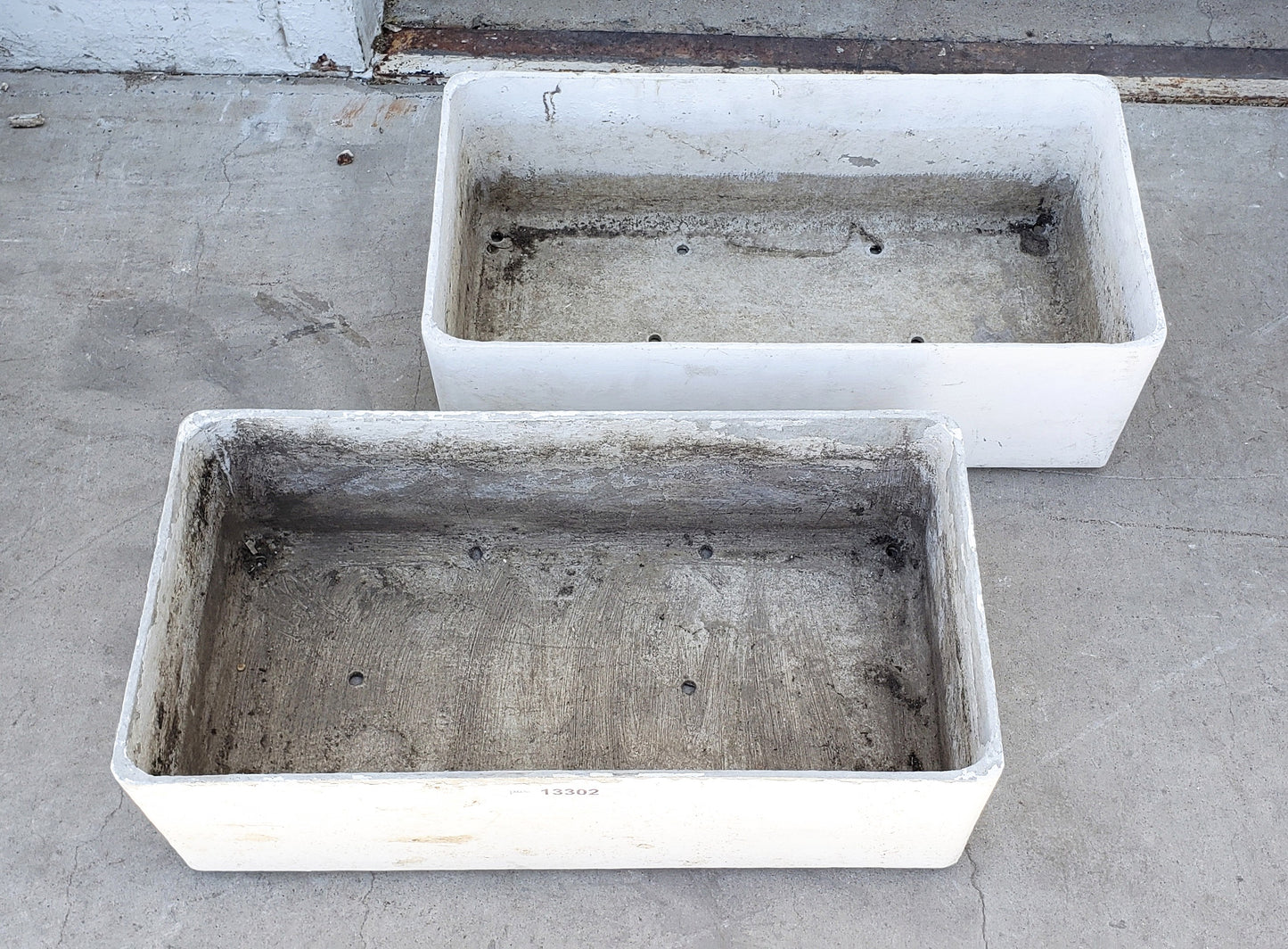 Pair of Wide Rectangle Willy Guhl Planters
