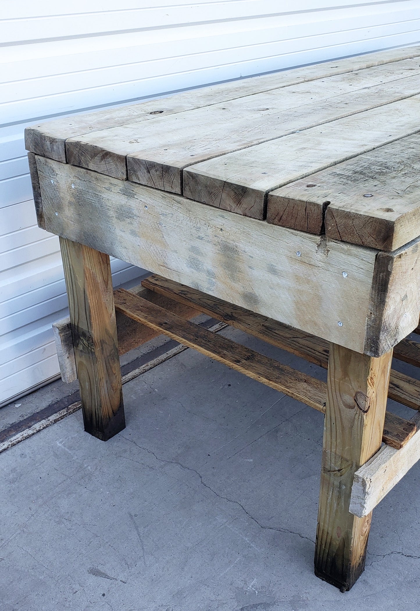 Stripped Oak Work Table