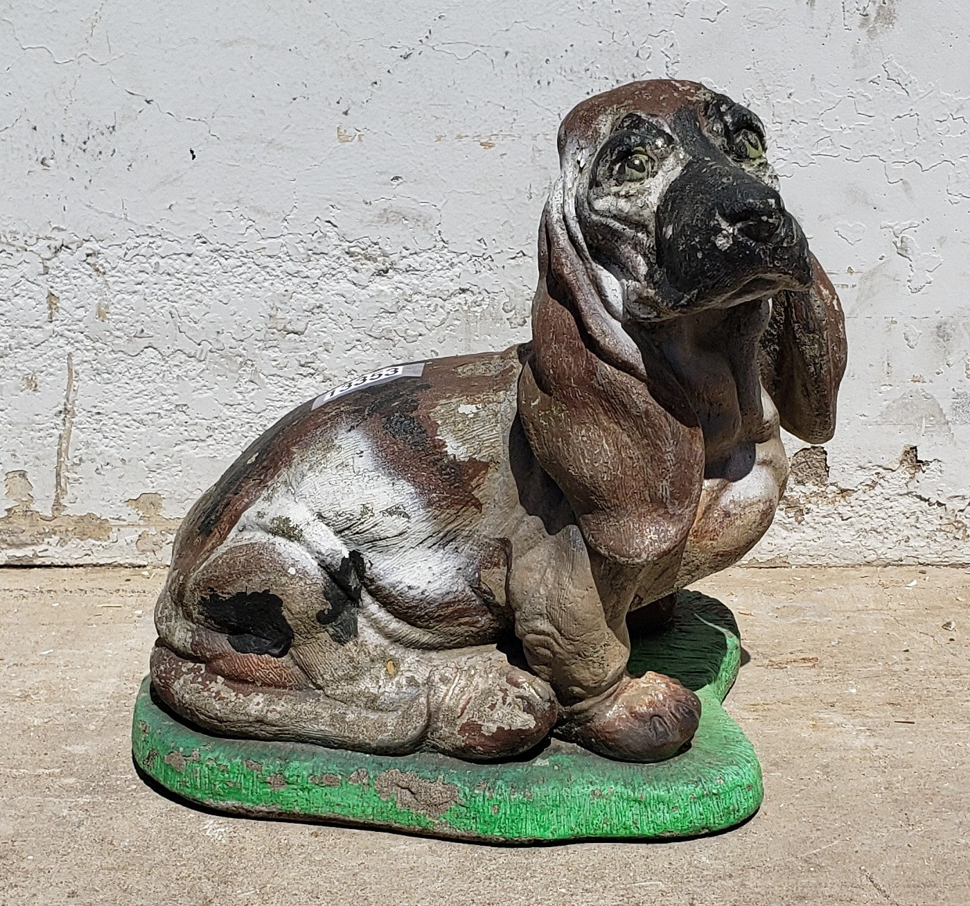 Concrete Basset Hound Statue