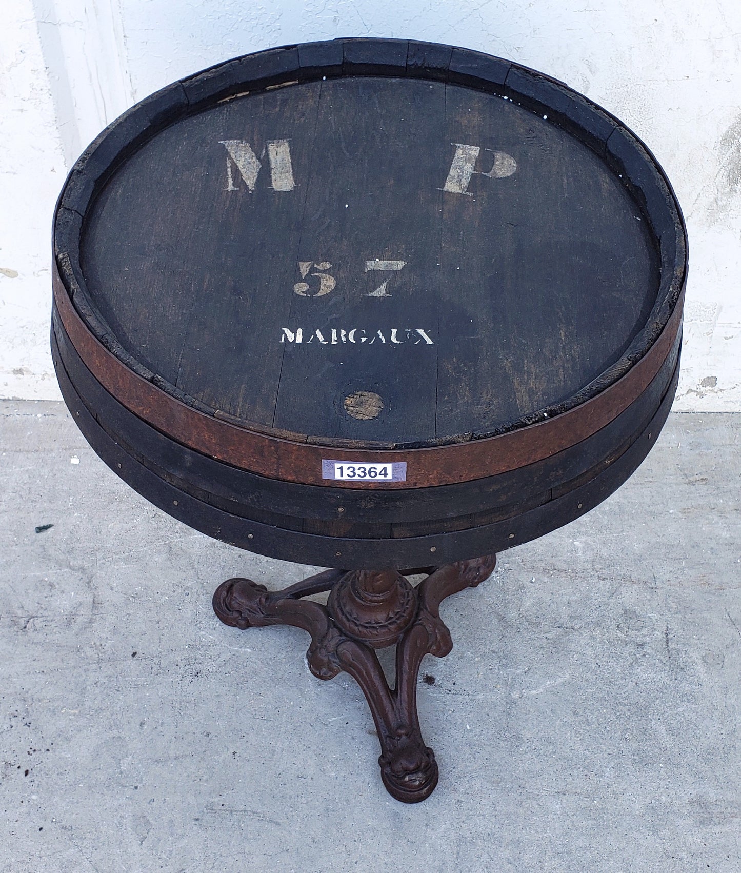 Wine Barrel Front Bistro Table