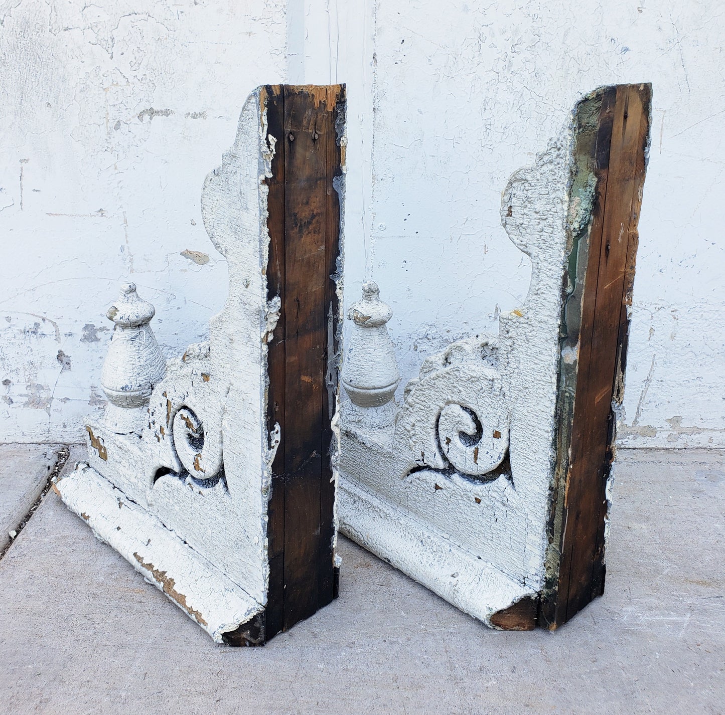 Pair of Antique Wooden Corbels