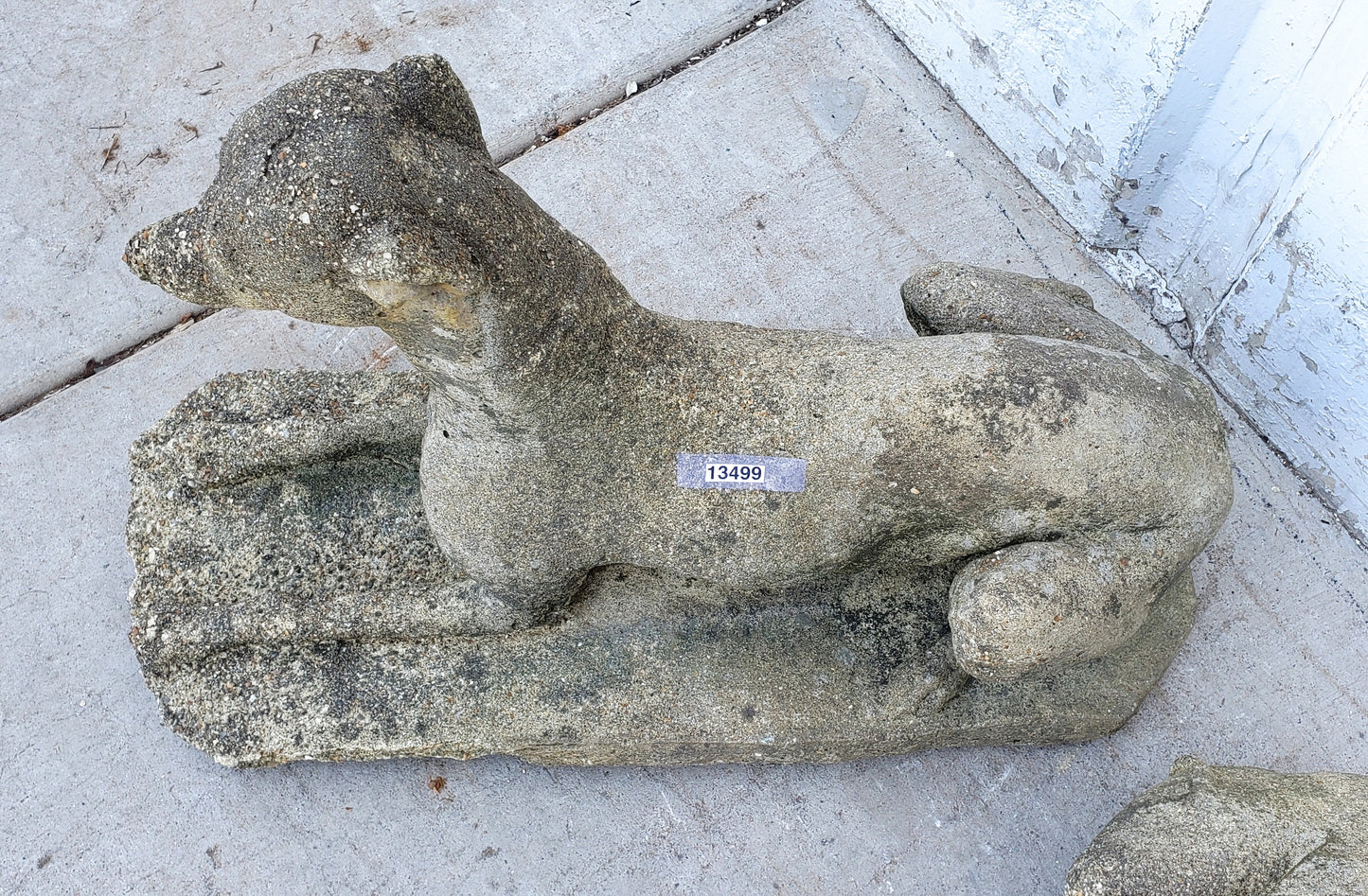 Pair of Concrete Greyhounds Statues