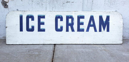 Wooden Ice Cream Sign