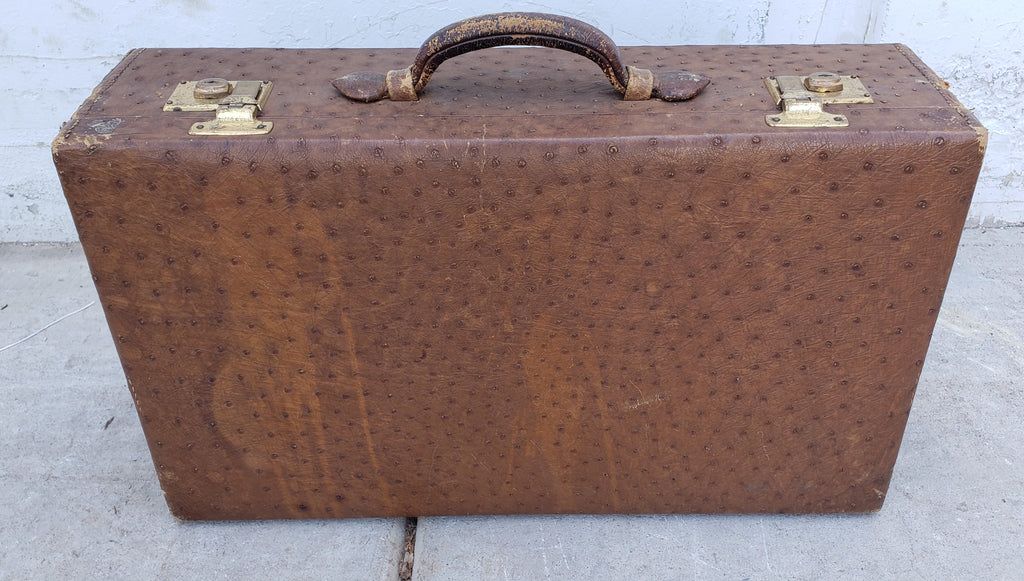 Small Antique Ostrich Suitcase with Cover – Antiquities Warehouse