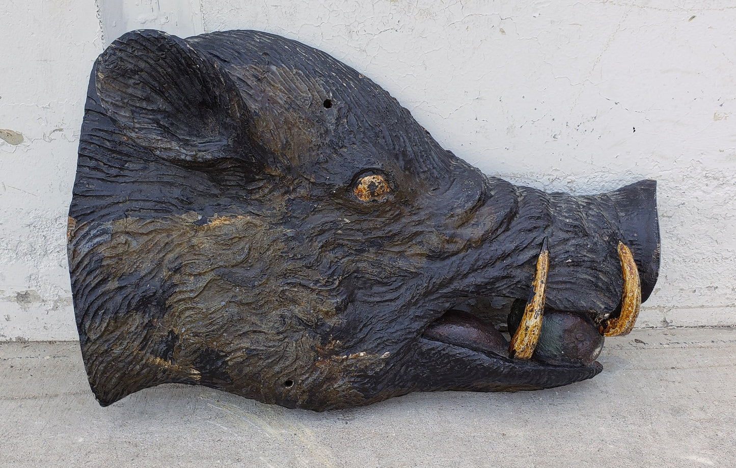 Wooden Boar's Head