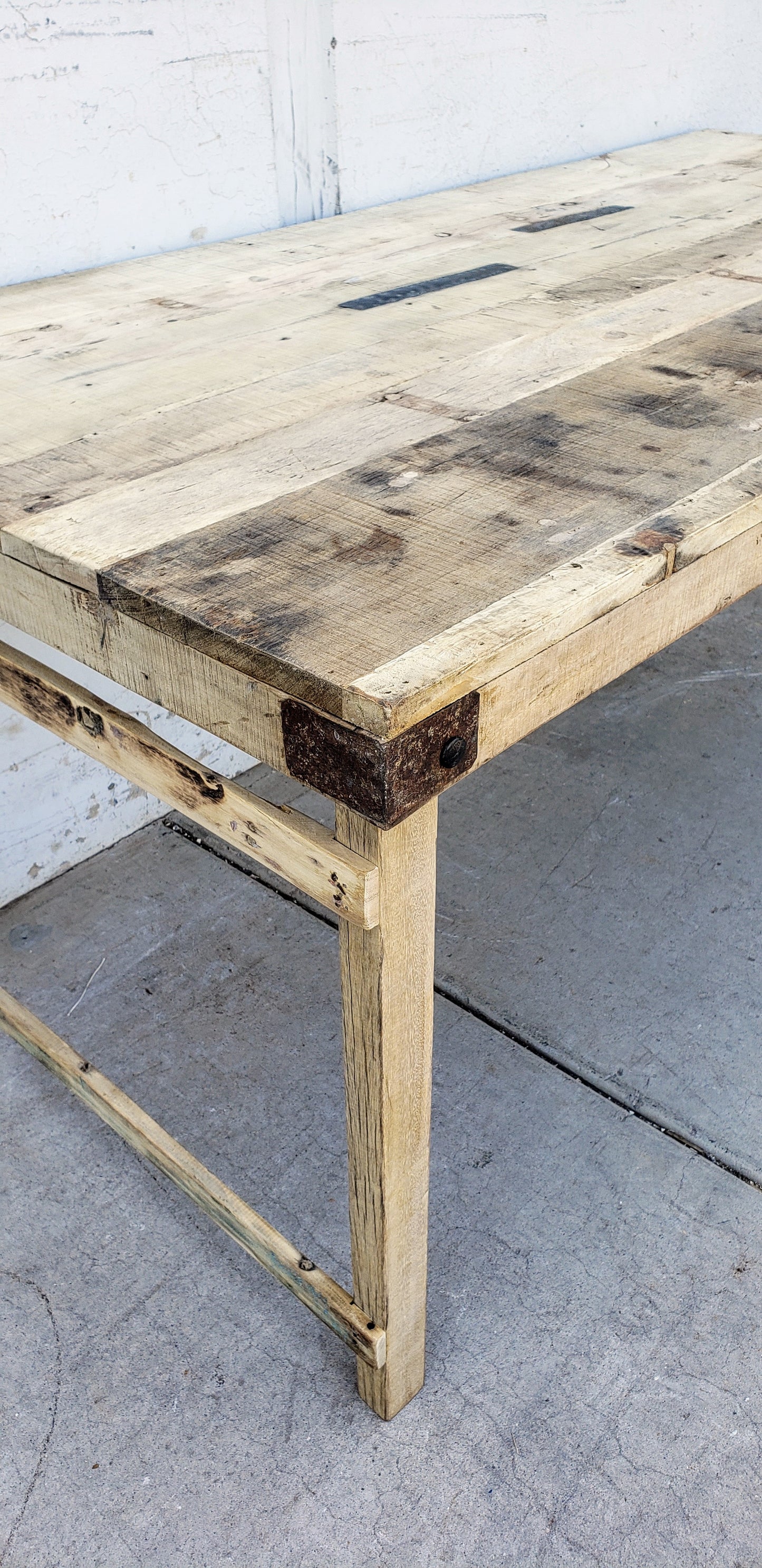 Stripped Wood Folding Table