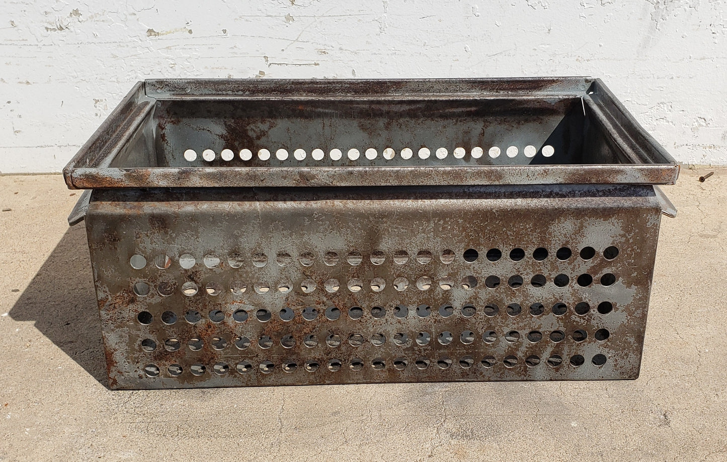 Buffed Perforated Metal Crate