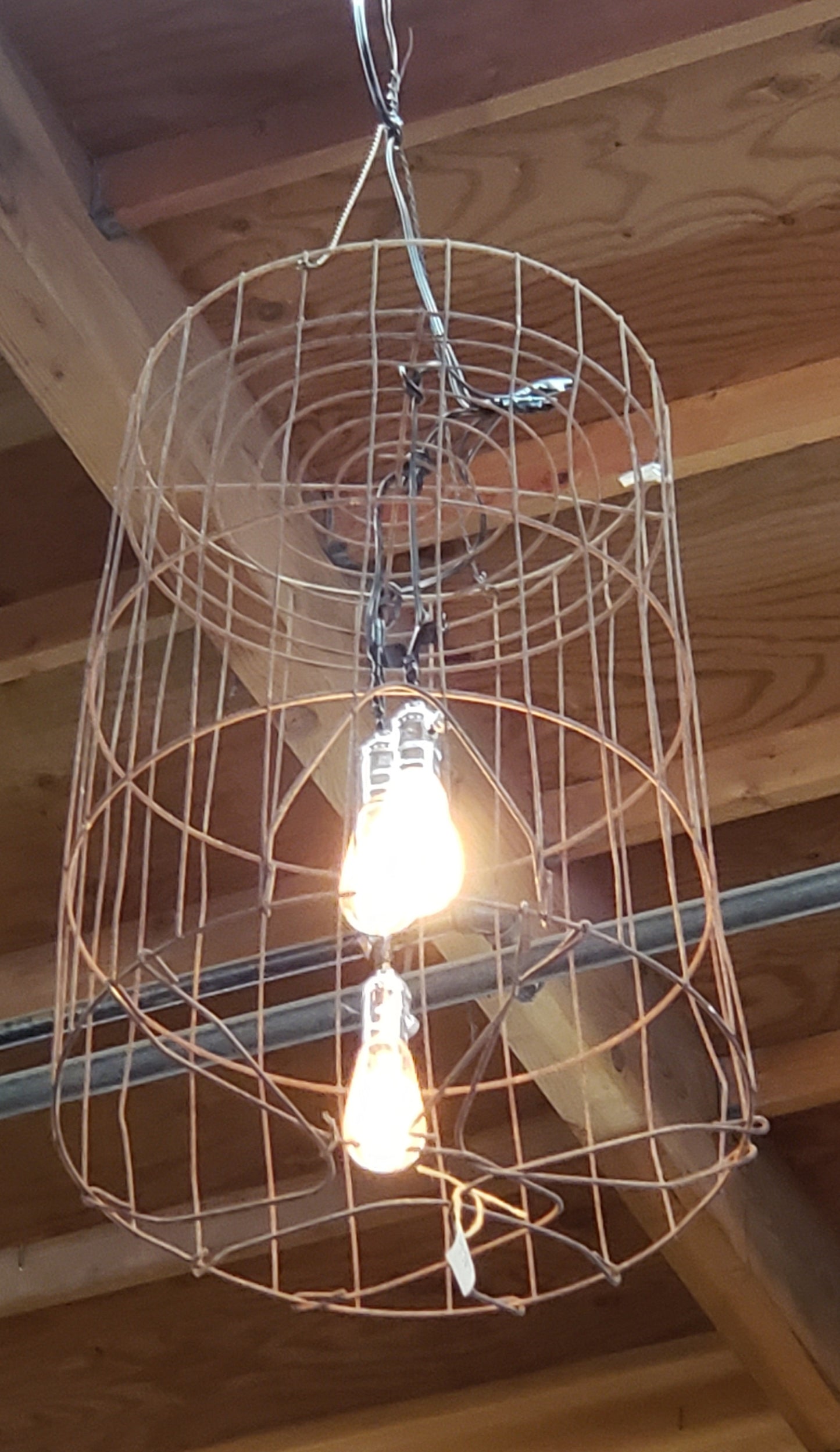 Wire Basket Pendant Light