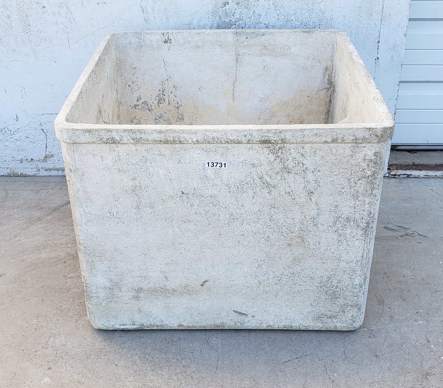 Square Will Guhl Planter with Inset Handles