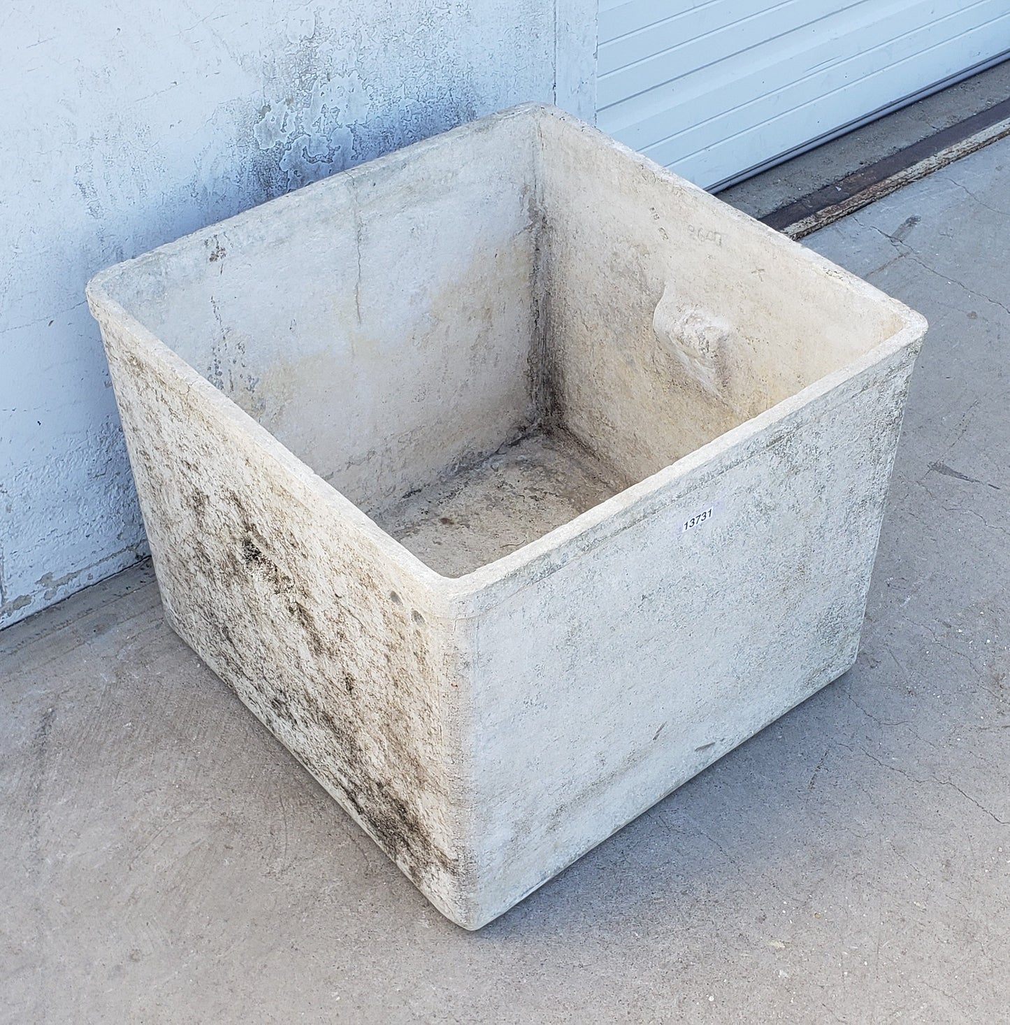 Square Will Guhl Planter with Inset Handles