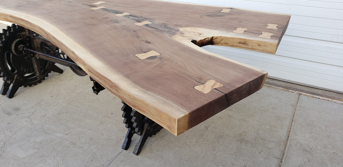 Black Walnut Live Edge Dining Table Top (TOP ONLY)