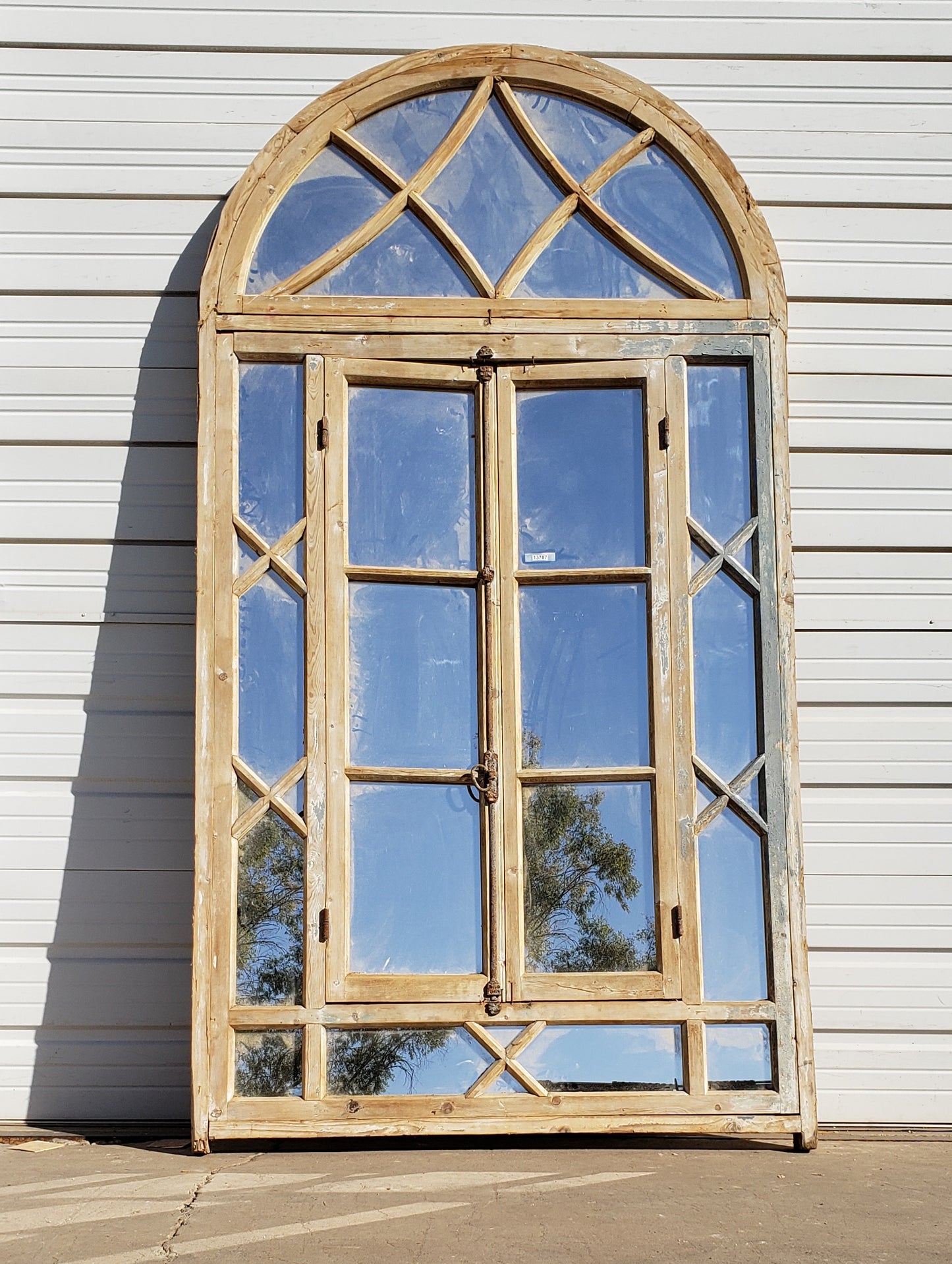 Set of Arched Mirrored Windows with Transom
