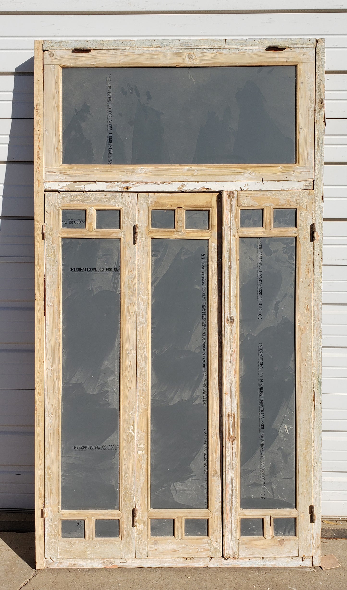 Rectangle Set of 3 Mirrored Windows with Transom