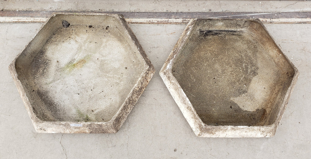 Unique Pair of Hexagonal Willy Guhl Planters