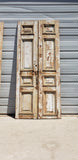 Pair of 4 Panel Washed Wood Antique Doors