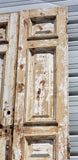 Pair of 4 Panel Washed Wood Antique Doors