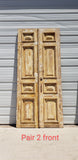 Pair of 4 Panel Washed Wood Antique Doors