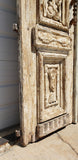 Pair of 2 Panel Ornate Carved Antique Doors