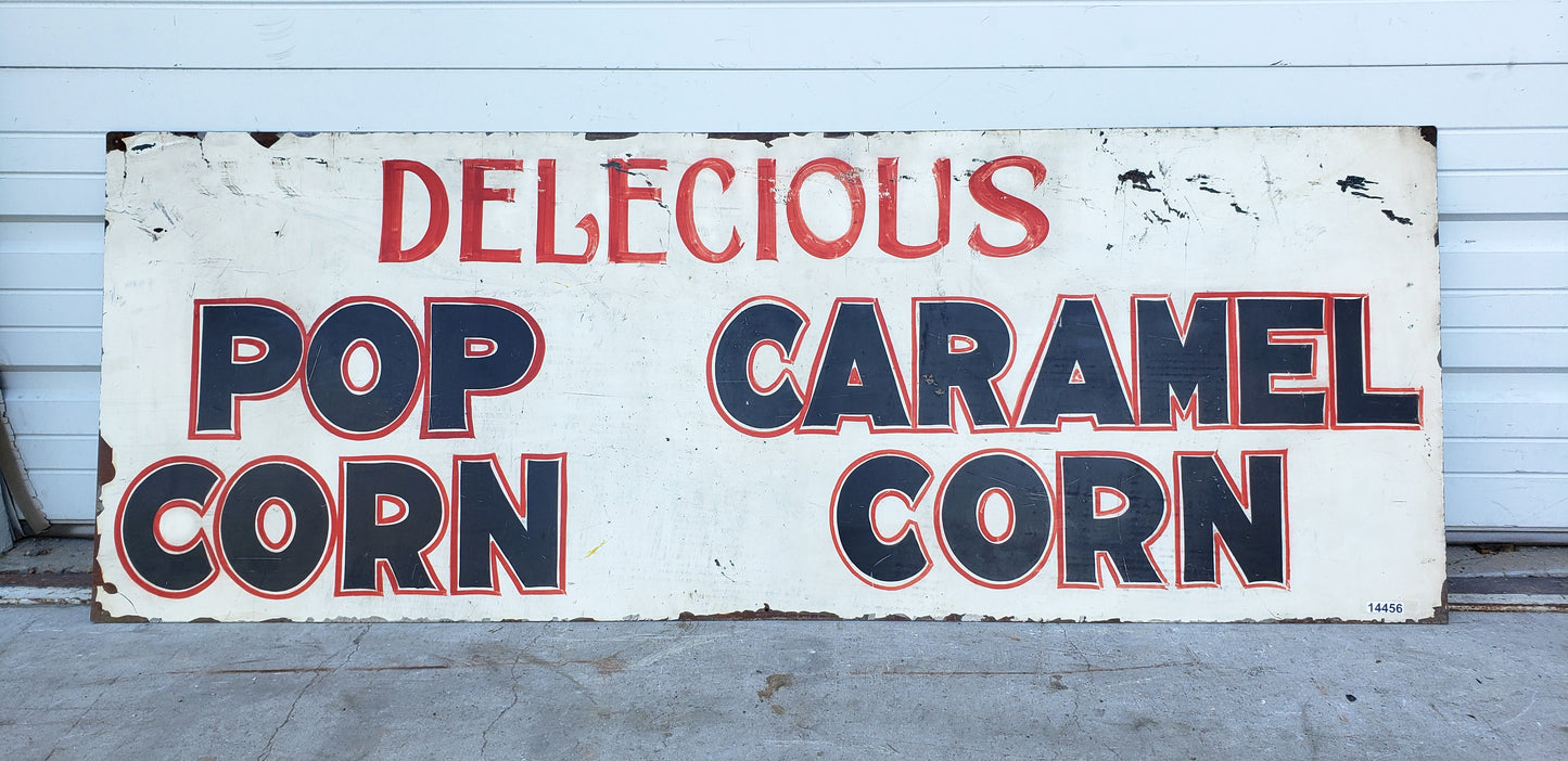 Popcorn/Caramel Corn Metal Sign