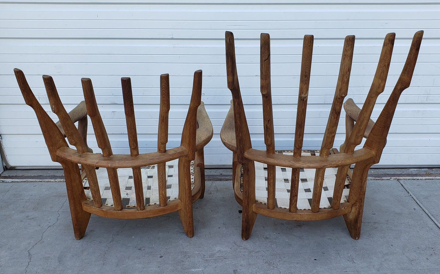 Pair of Guillerme Et Chambron Romeo and Juliet Chairs