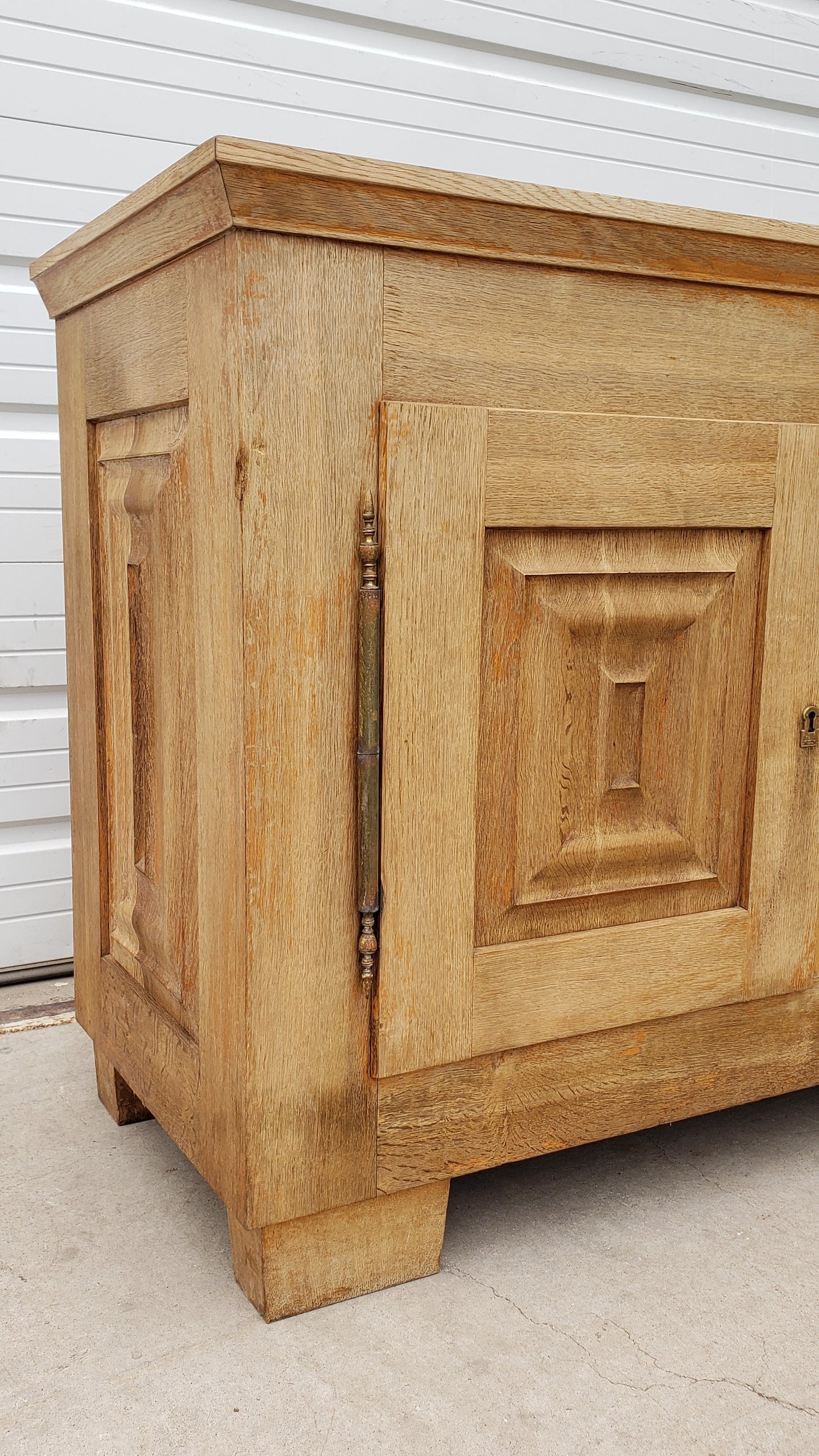 Bleached French Antique Sideboard / Console Cabinet