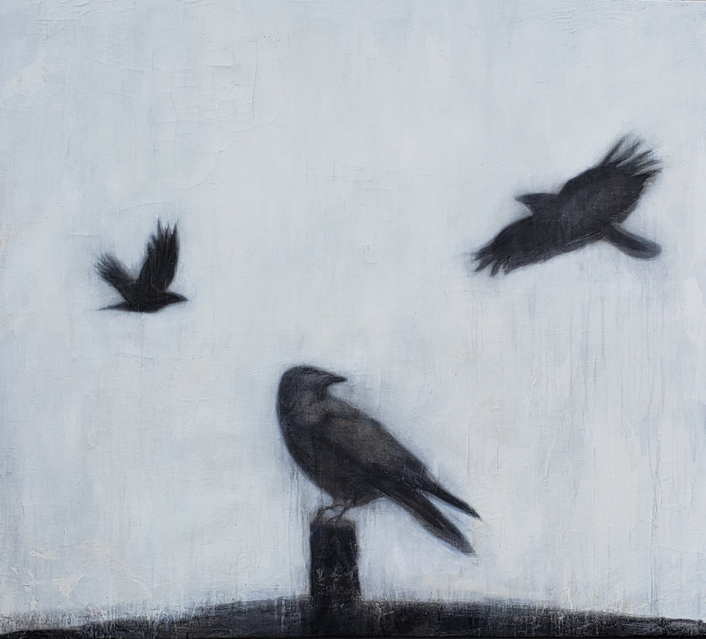 "Ravens" Painting by Matt Priebe