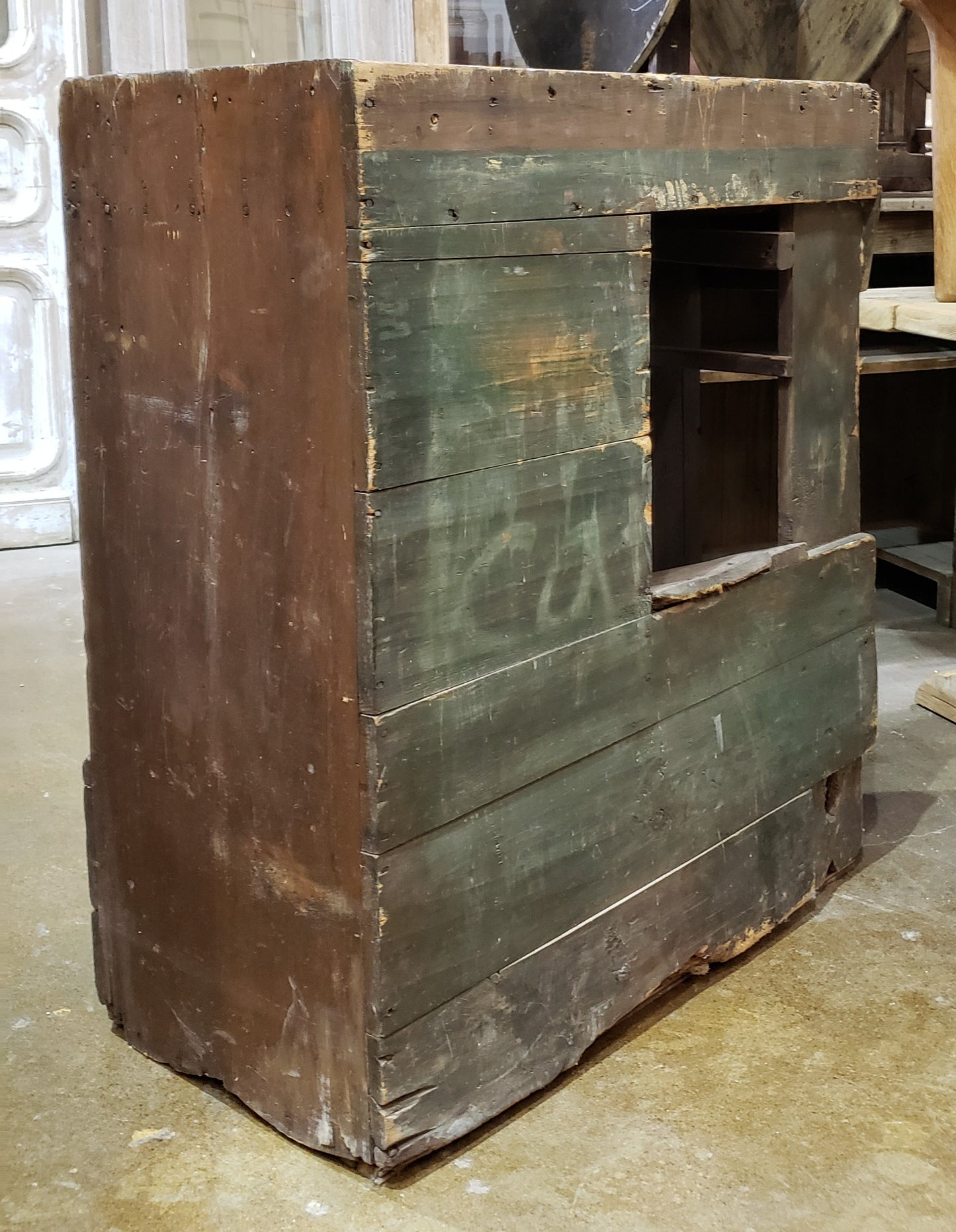 Wooden Antique Cobbler's Cabinet