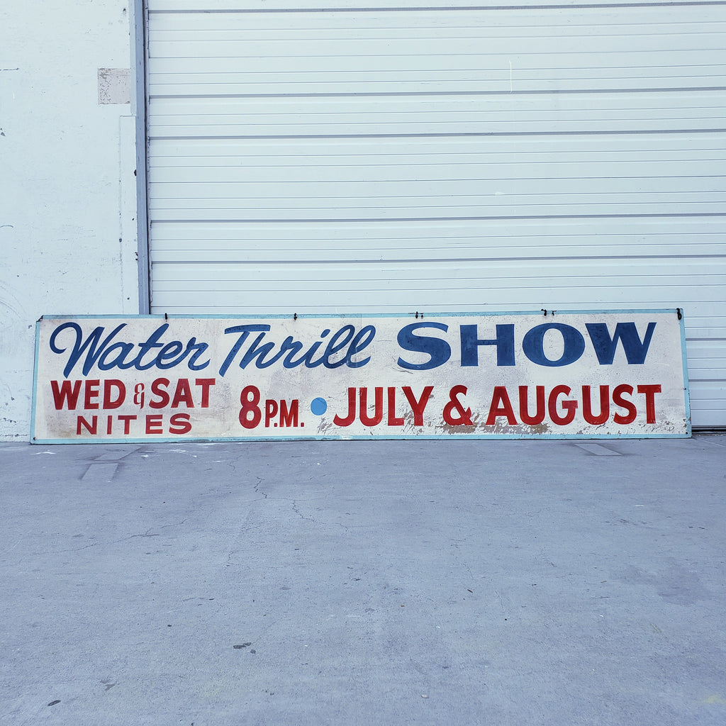Wooden Water Thrill Show Sign
