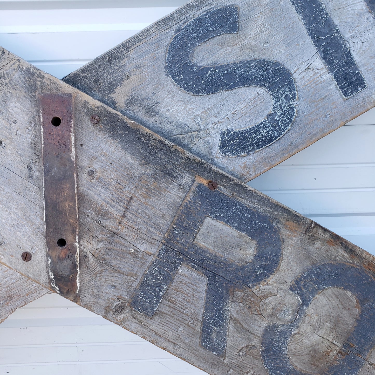 Large Wooden Railroad Crossing X Sign