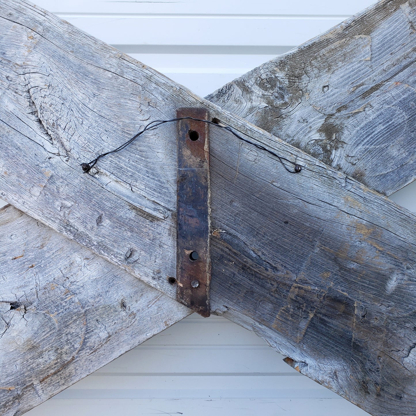 Large Wooden Railroad Crossing X Sign