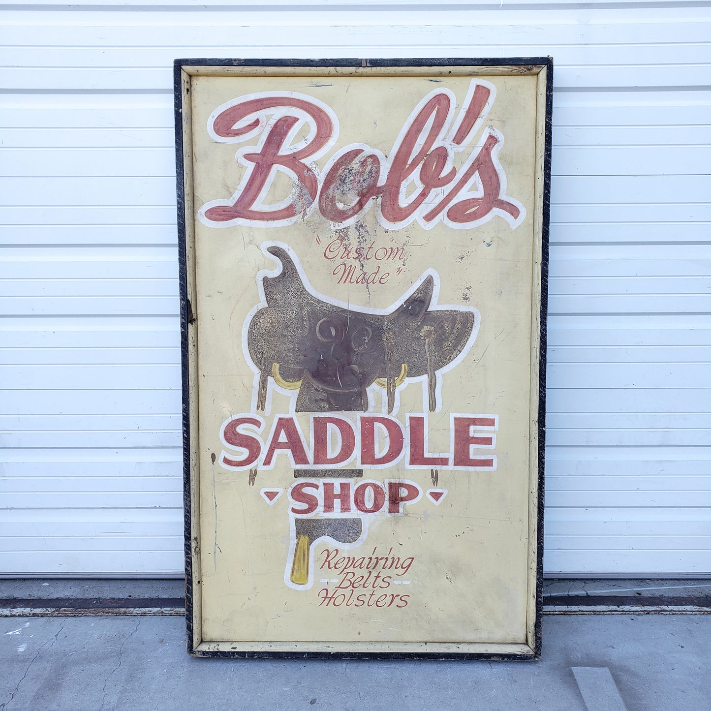 Double Sided Bob’s Saddle Shop Sign