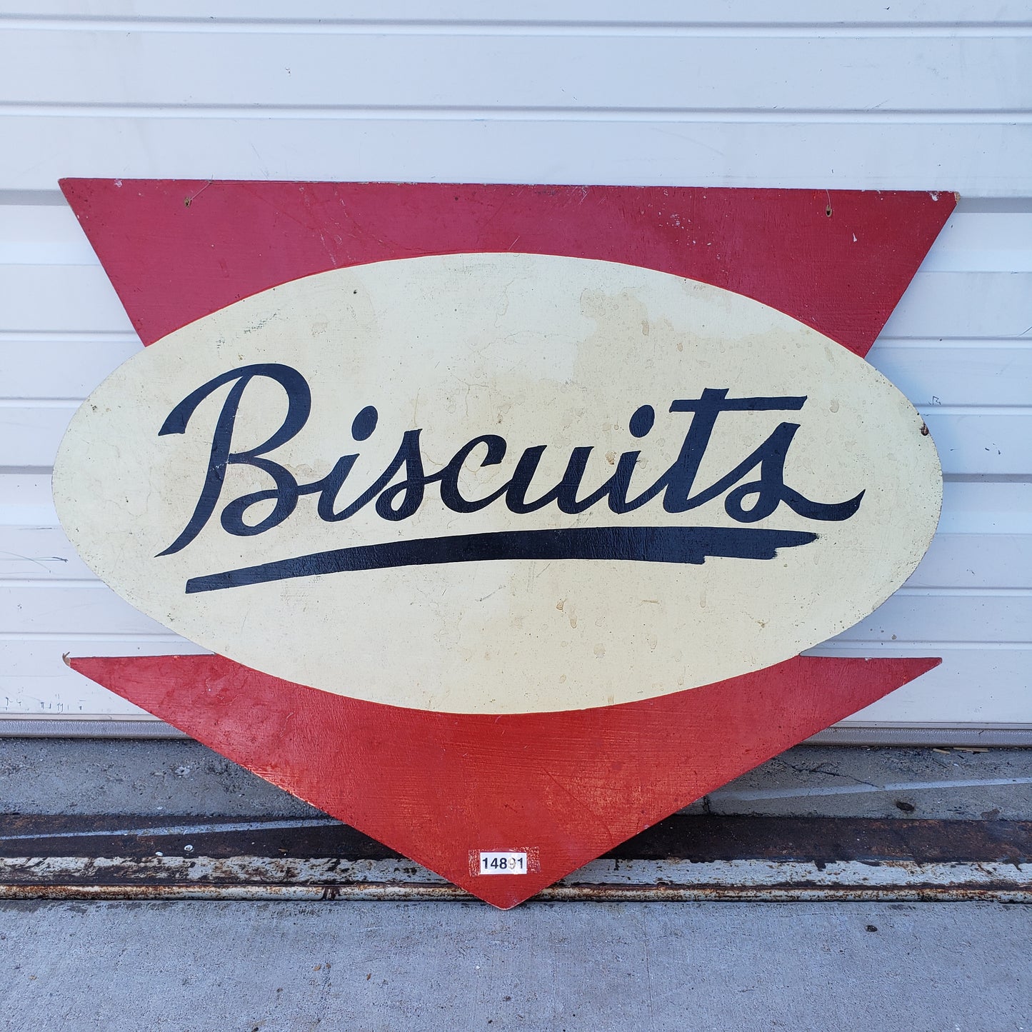 Double Sided Wooden Biscuits Restaurant Sign