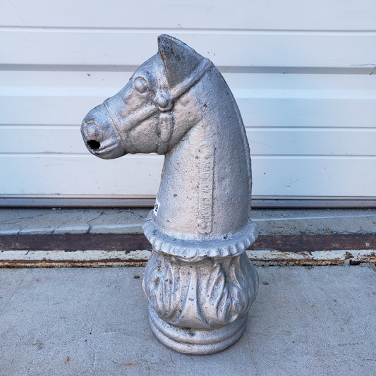 Decorative Canadian Iron Horse Hitching Post Cap
