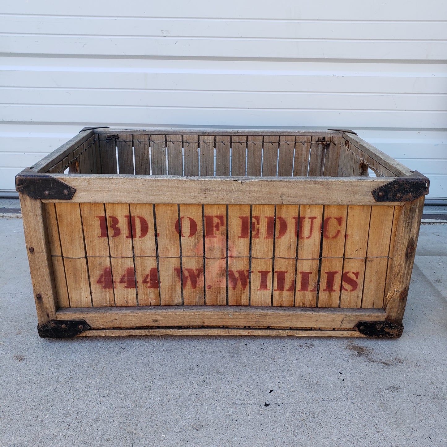 "Board of Education" Wooden Crate