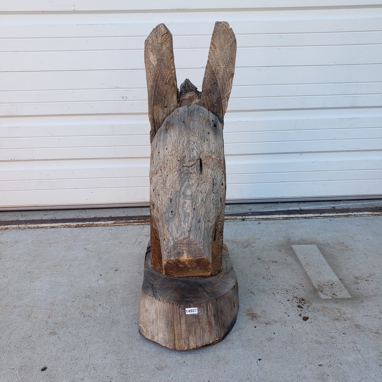 Folk Art Wooden Horse Head