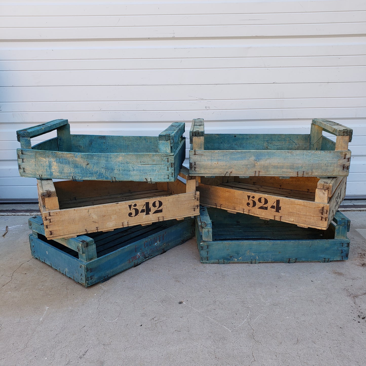 French Wooden Flower Crates - Sold Individually