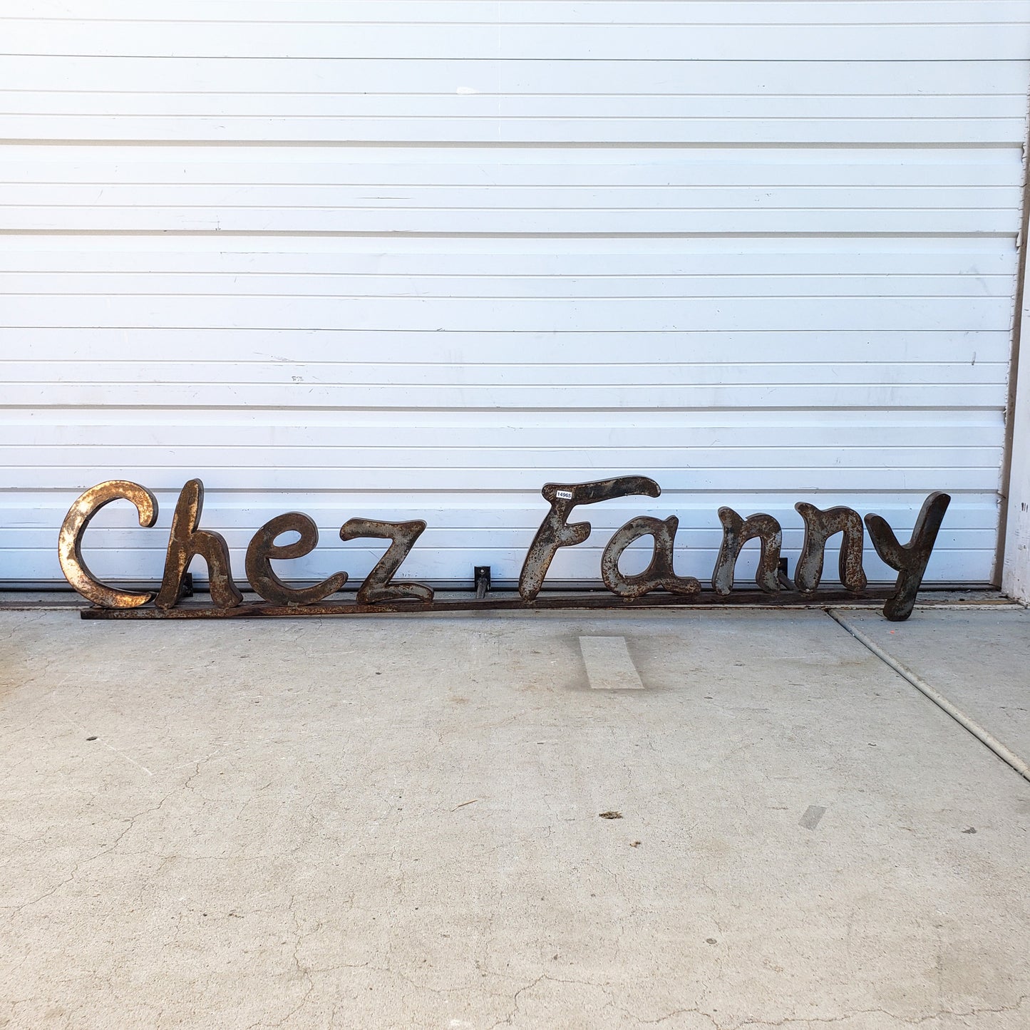 Chez Fanny Silhouette Metal Sign