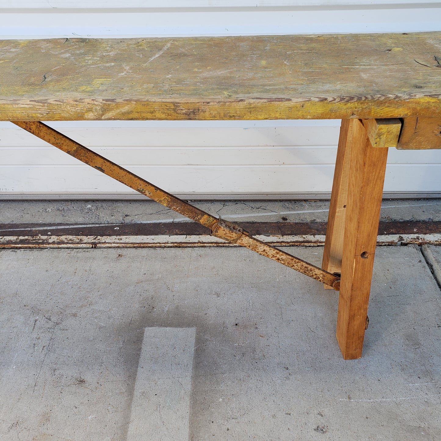 French Wooden Folding Bench