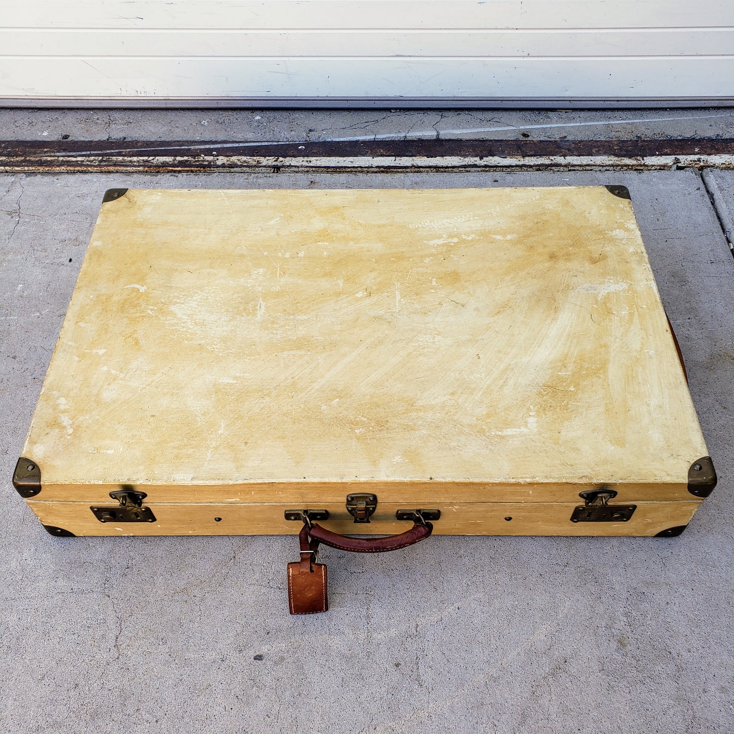Tan Hard Sided Suitcase