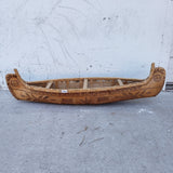 Emilien Dube Decorative Bark Canoe “Nation Atikamekw” Art Sculpture