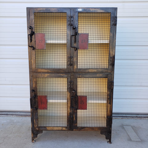 Mesh Front 4 Cubby Lockers