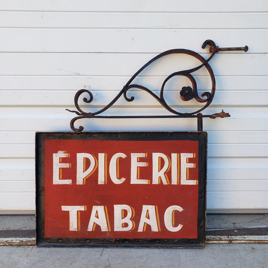 Double Sided French Tobacco Store Sign "Epicerie Tabac"