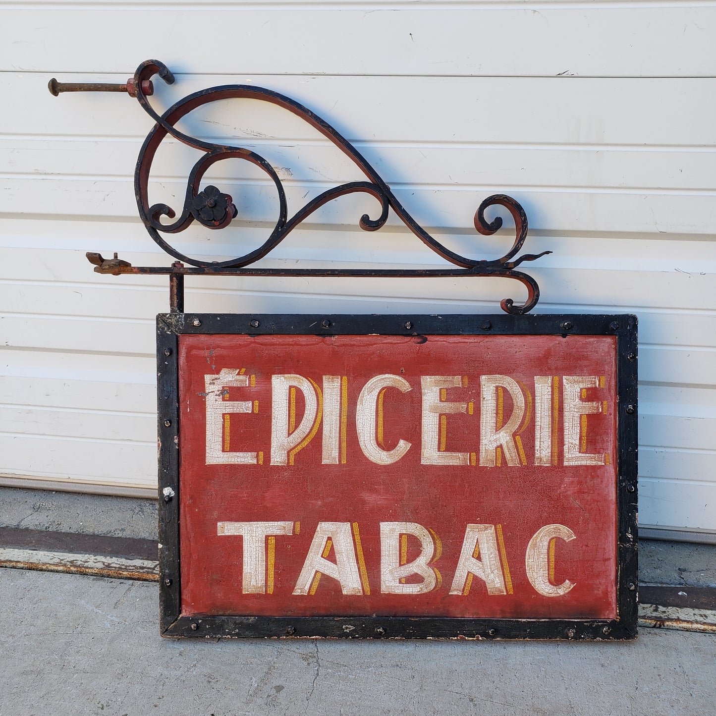 Double Sided French Tobacco Store Sign "Epicerie Tabac"