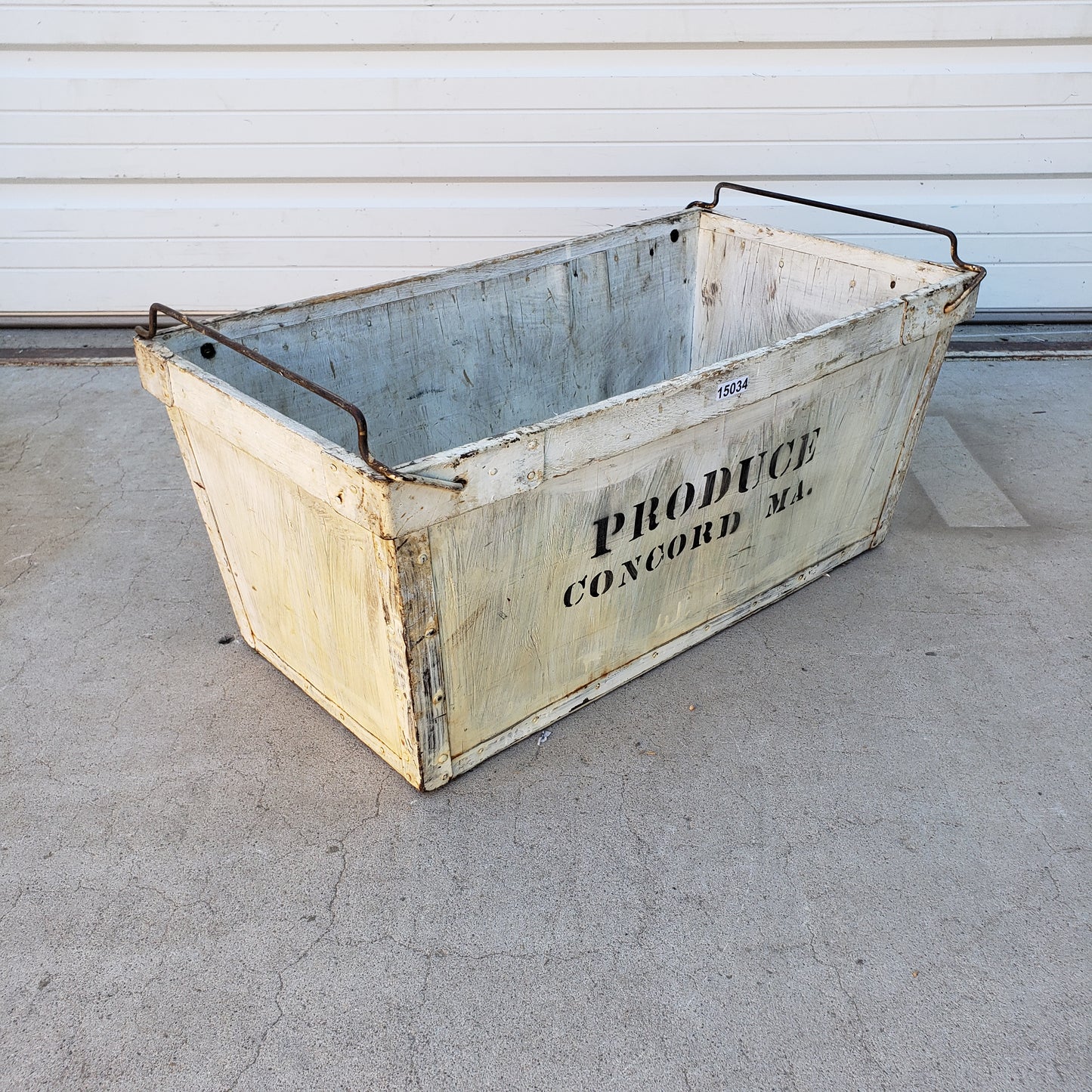 White Wood Produce Crate “Concorde, MA”