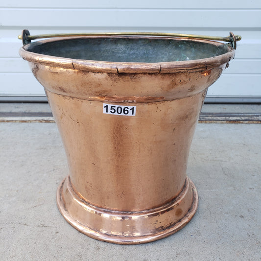 Antique French Copper Bucket with Handle