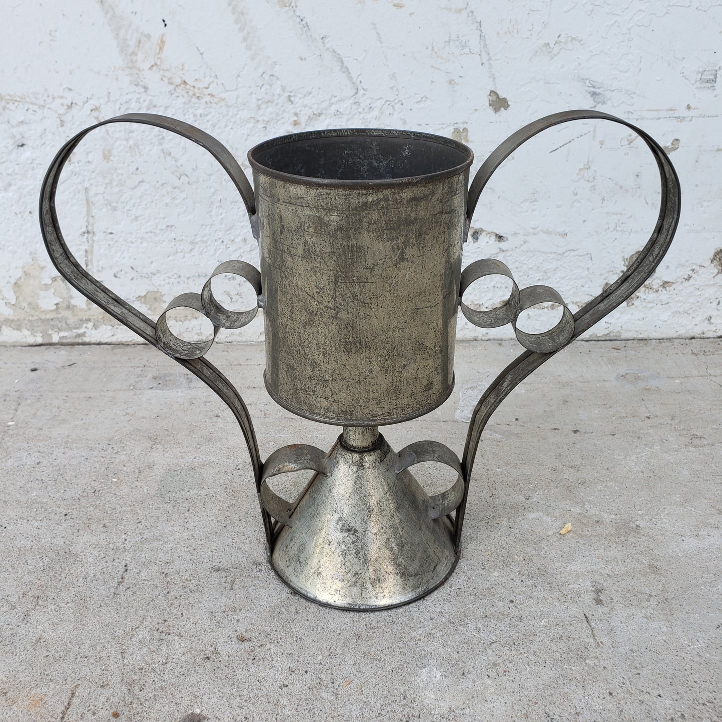 Horseshoe Pitching Tin Cup and Funnel Trophy 1940