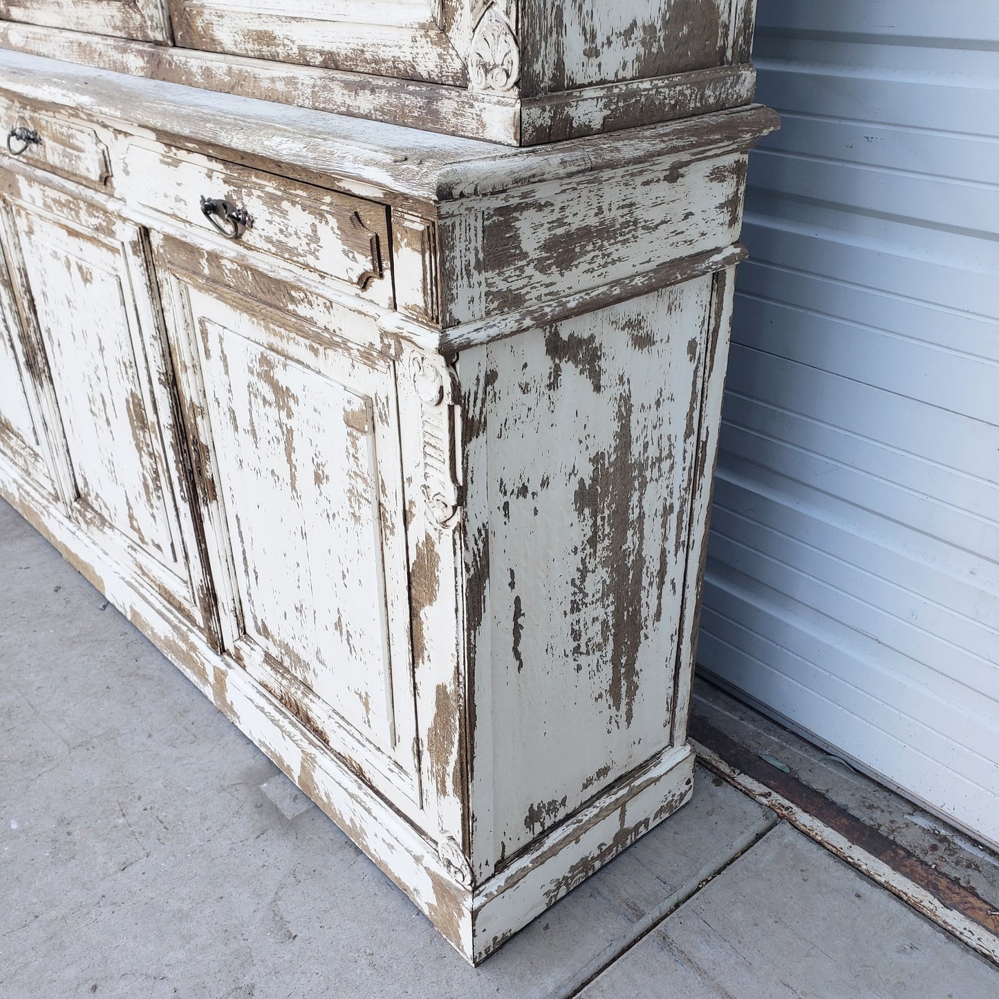 Painted Antique Library Cabinet