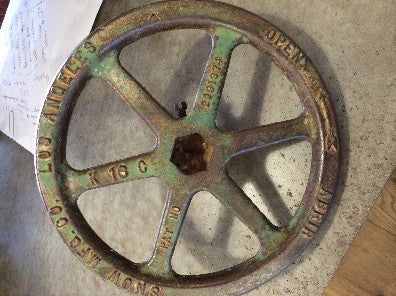 Valve Wheel "Snow M.F.G. Co. Los Angeles"