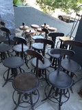 Black Iron Swivel Bar Stool